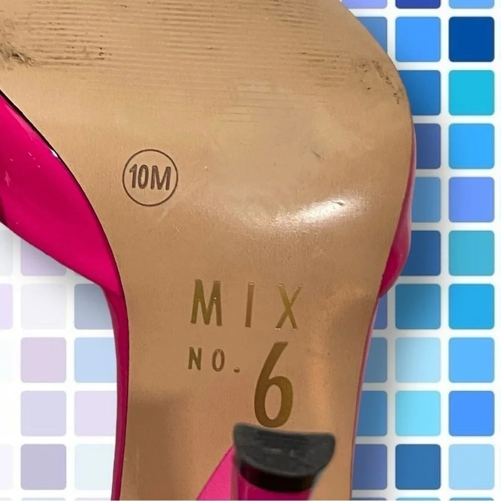 Mix No. 6 Dawnira Pump Hot Pink Patent Faux Leather Stiletto Size 10m
